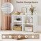 2-Tier Adjustable Cube Bookshelf, Rustic Engineered Wood Storage Organizer, Modern Display Shelf